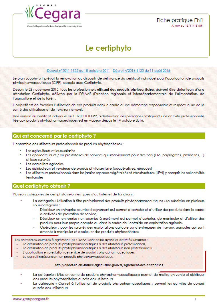 Le certiphyto